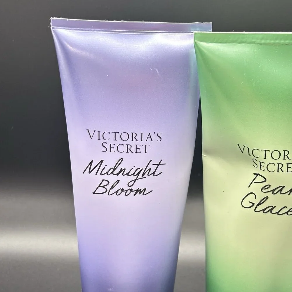 Set Of 2 Victoria Secret Hydrating Body Lotion Pear Glacé & Midnight Bloom 8 oz - Picture 3 of 16